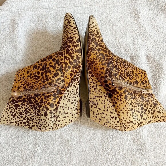 Matisse Womens Teddy Leather Fur Wedge Ankle Boot Bootie Sz 9 Pointed Toe *Read - Picture 10 of 14